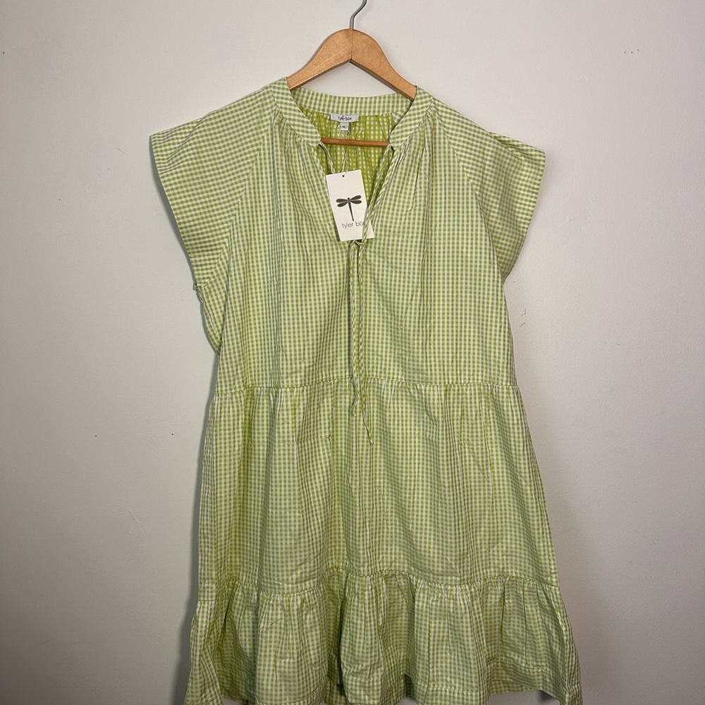 Green Gingham dress
